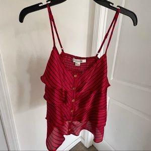 Forever 21 Red & Blue Spaghetti StrapTop